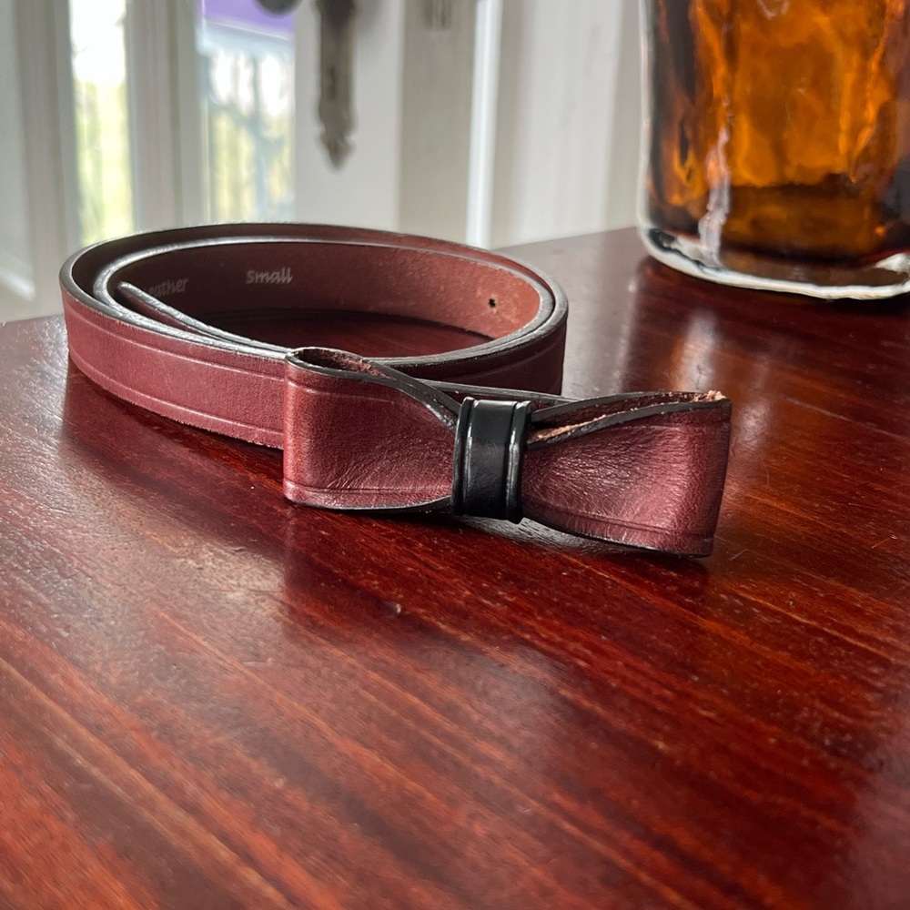 Fossil | Burgundy Leather Belt with Bow Detail